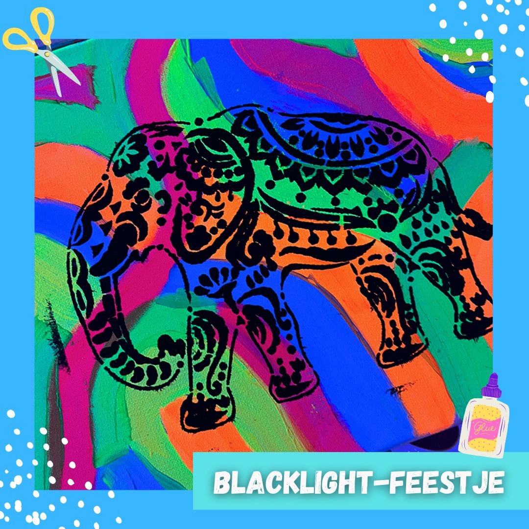 Kinderfeestje Artwise Haarlem - Blacklight-feestje